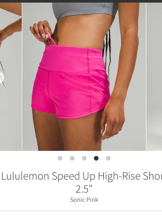lululemon athletica Pants - Lululemon Speed Up High Rise Shorts 2.5” Sonic Pink Sz 4